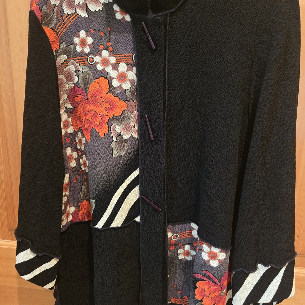 Floral Black and Red Women's Blouse